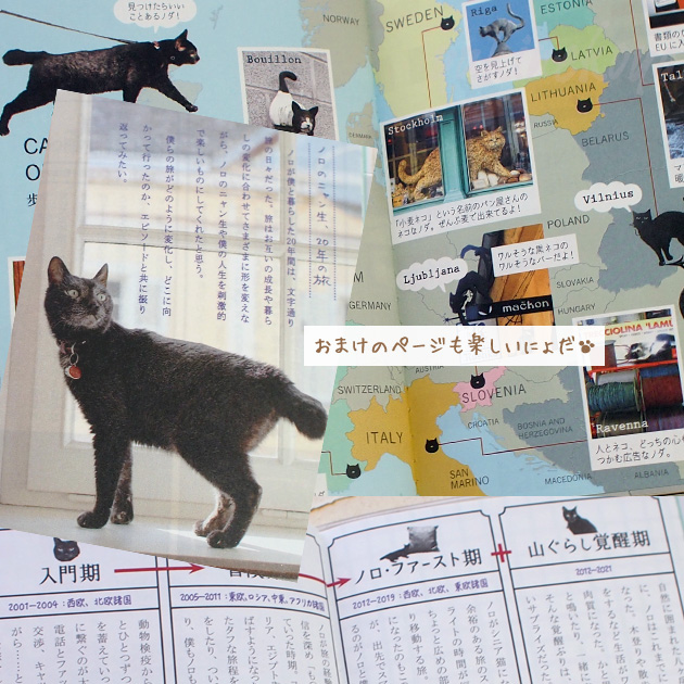 ２０２３年　ヨーロッパを旅してしまった猫と１２ヶ月　黒猫ノロＡ６スケジュール帳（マンスリー）