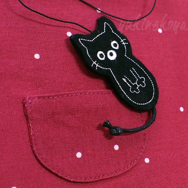 猫柄 文庫本ブックカバー ねこポケット 黒猫 sheepsleep 手作り 日本製