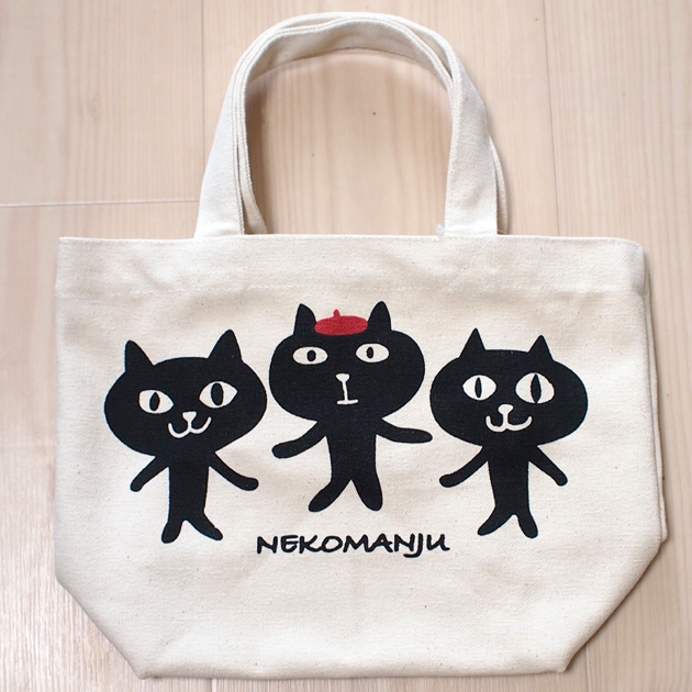 猫のトートバッグ「ネコマンジュウ・復刻版」　ミニトートバッグ【ネコマントリオ】