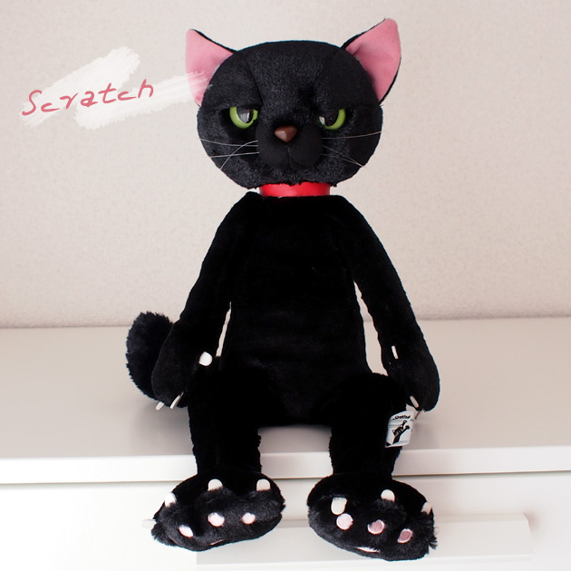 米田民穂 Scratchスクラッチ 猫のぬいぐるみＬサイズ::猫雑貨・猫